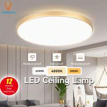220V LED Ceiling Light, Available In Pure White/Wood Grain/Black/Gold, Home Decor Lighting Fixture, Suitable For Bedroom/Living Room/Study/Closet/Kitchen/Hallway/Studio/Office/Shop, Choose Appropriate Size Based On Usage Needs - LED Three-proof Ceiling Light - View 9