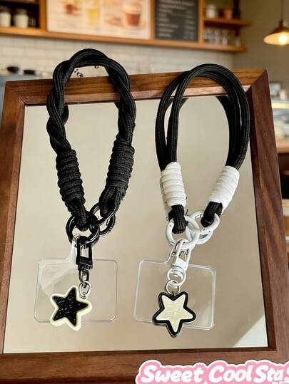 Minimalist Braided Cord Pendant 1pc Minimalist Star Shaped Phone Lanyard Versatile Phone Accessory Gift Suitable For Birthday Party Anniversary Gift Spring