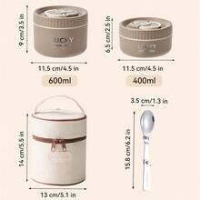 304 Stainless Steel Bento Box Adult, Microwavable Lunch Containers, Round Insulated Bowl With Lid, Leak Proof Travel Food Containers, Bento Box With Lunch Bag, Snack Containers With Lids, Student School Lunch Bowls, Metal Lunch Box - Multicolor - View 21