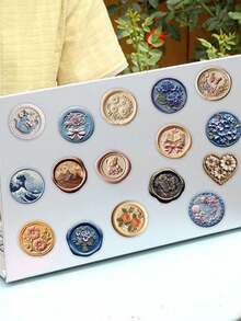 52pcs Relief Seal PET Stickers Decals For Phone Laptop Notebook Letter Suitcase Skateboard Helmet Graffiti Transparent Stickers - A - View 10