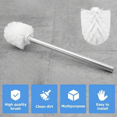 Toilet Brush Set, Long Handle Toilet Brush, Soft Durable Toilet Cleaning Brush, Suitable For Modern Bathroom Cleaning, Durable And Long-Lasting, Thorough Cleaning, Suitable For Home, Dorm, Holiday Gifts, Easter Gifts