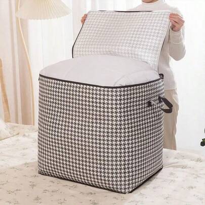 Large-Capacity Foldable Covered Storage Box, Home Wardrobe Folding Storage Box, Clothing And Bedding Storage Box, Storage Basket, Clothing, Bedding And Toy Storage Box, Ladies' Secret Santa Claus Gift, Valentine's Day Gift, Christmas Stocking Filling, Personalized Gift, Christmas Gift