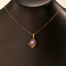 1pc New Stainless Steel Shell & Faux Pearl Pendant Necklace, Minimalist Elegant Choker Necklace Suitable For Daily Wear - Yellow Gold - View 3