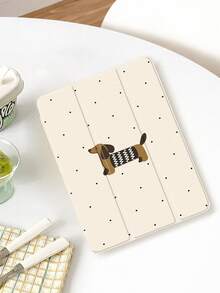 1个可爱小狗波点图案平板电脑保护套，兼容iPad 10.2英寸（2021/2020款，第十/九/八代，A16芯片）、11英寸（第十一代，2025款）、三星Galaxy Tab A8 10.5英寸（2022款），带笔槽，支持自动睡眠/唤醒功能。 - 彩色 - 查看 2