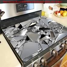 1pc, 2D Flat Protective Cover, Fashionable And Easy To Clean, Suitable For Any Kitchen, Washing Machine, Dryer, Furnace Panel Protective Device And Glass Furnace Cover - Multicolor - View 9