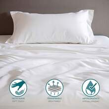 Ecommerc3 Pillowcase Pack Of 2, Cotton, 45x100 Cm, Flap Closure, Wide Variety Of Colors - 白色 - 查看 3