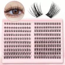 220pcs Natural Look Cluster Eyelashes Kit - 8-16mm D Curl, Hypoallergenic DIY Lash Extensions For A Fluffy & Voluminous Look - C - View 9