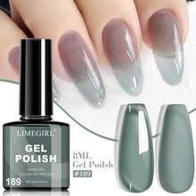 LIMEGIRL Set de 6 piezas de 8ml de esmalte de uñas en gel azul océano, esmalte de uñas en gel azul claro de verano Acuario UV LED removible, adecuado para manicura DIY, uso en el hogar o en el salón, suministros de arte de uñas - Multicolor - Ver 11