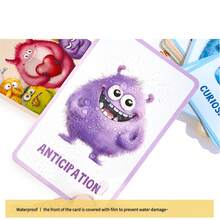 32PCS Cute Monster Emotion Cards, Animal Emotion Learning Mindfulness Cards, Family Gathering Interactive Board Games And Card Games - Multicolor - View 9