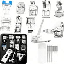 11/16/32/42/48/52pcs Sewing Machine Presser Foot Set Compatible With Brother, Lock, Singer, Janome And Most Low Shank Sewing Machines, Complete Sewing Machine Presser Foot Kit, Home Sewing Machine Sewing Accessories, Sewing Machine Parts, DIY Sewing Accessories - Silver - View 20
