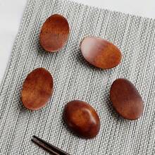 2 Packs Creative Wooden Chopstick Holder, Handmade From Nanmu Wood, Large Ingot Style, Simple Retro Style - View 4