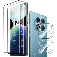 Tempered Glass Screen Protector For Xiaomi Note 15Pro / Note 15Pro 5G / Note 15 Pro+ / Note 15 / Note 14 Pro / NOTE 13 PRO+, Curved Edge, Black Border, High Definition, Anti-Fall, 3D Clear Tempered Glass Screen Protector, Rear Camera Lens Protector, Camera Lens Protector Pad, Protector - Clear - View 5