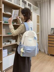 Mochila minimalista de alta capacidad y muy atractiva para ir al trabajo - Azul - Ver 2