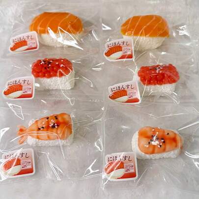 1pc Latest Trending Squishy Sushi Series Toy, Super Soft Squishable Stress Relief Slow Rebound Silicone Toy - Perfect Gift, Birthday Gift, Ideal Gift, Surprise Gift, Holiday Gift, Seasonal Gift, Halloween Gift, Christmas Gift, Gamer Gift, Gift, Easter Gift