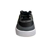 Toddler's Nike Force 1 Low Lace Black/Lime Blast-Smoke Grey (IF1674 003) - 灰色 - 查看 4