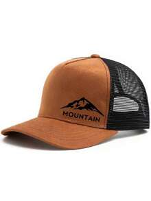 1pc Solid Mountain Print Baseball Cap, Polyester Trucker Hat, Versatile Daily Wear, Suitable Gift For Family, Friends, Boyfriend/Girlfriend, Christmas, Mother's Day, Father's Day, Teacher's Day, Birthday - Multicolor - View 13