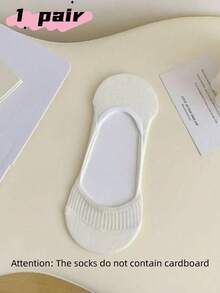 1/4/6 Pairs Women's Invisible Socks, Breathable Mesh Thin Boat Socks, Summer Invisible Non-Slip Lining Socks Suitable For Flat Shoes - Multicolor - View 13