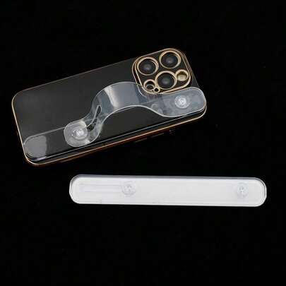 1个透明手机腕带支架，粘性手机腕带支架