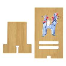 1 Set Customized Surname Initial Wooden Phone Stand, Solid Wood Base Multi-Function Phone/Tablet Desktop Holder With English Letter Logo - Multicolor - View 16