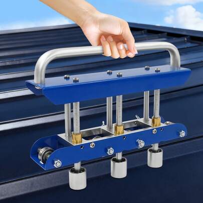 Metal Bending Tool Standing Seam Roofing Tool 3-Station EdgeBead Roller&Tin Snip