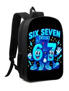 17-Inch Pixel Game Style Backpack, Adjustable Shoulder Straps, Suitable For School, Travel, Commute, Unisex Lightweight Casual Bookbag - 17 Inch Backpack - View 13