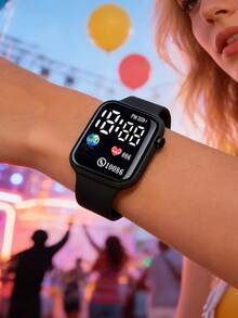 Vòng đeo tay điện tử dành cho thanh thiếu niên - Màn hình vuông, Vật phẩm nghi lễ phi hành gia, Vòng đeo tay số ngày lễ, Phù hợp để đeo hàng ngày. - Nhiều màu - Xem 10