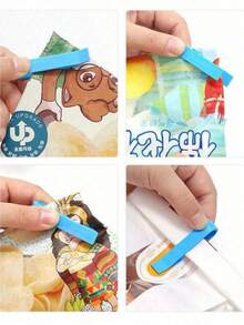 1个垃圾袋夹，固定环，家用垃圾袋桶边夹，防滑夹，固定环，20/50个套装 - 藍色 - 查看 8