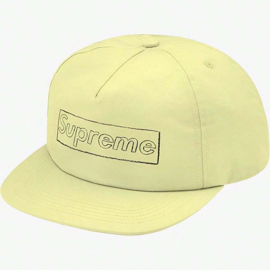 Supreme X KAWS 5-Panel Snapback Hat 'Chalk Logo' Pale Yellow (SS21) - 黃色 - 查看 1
