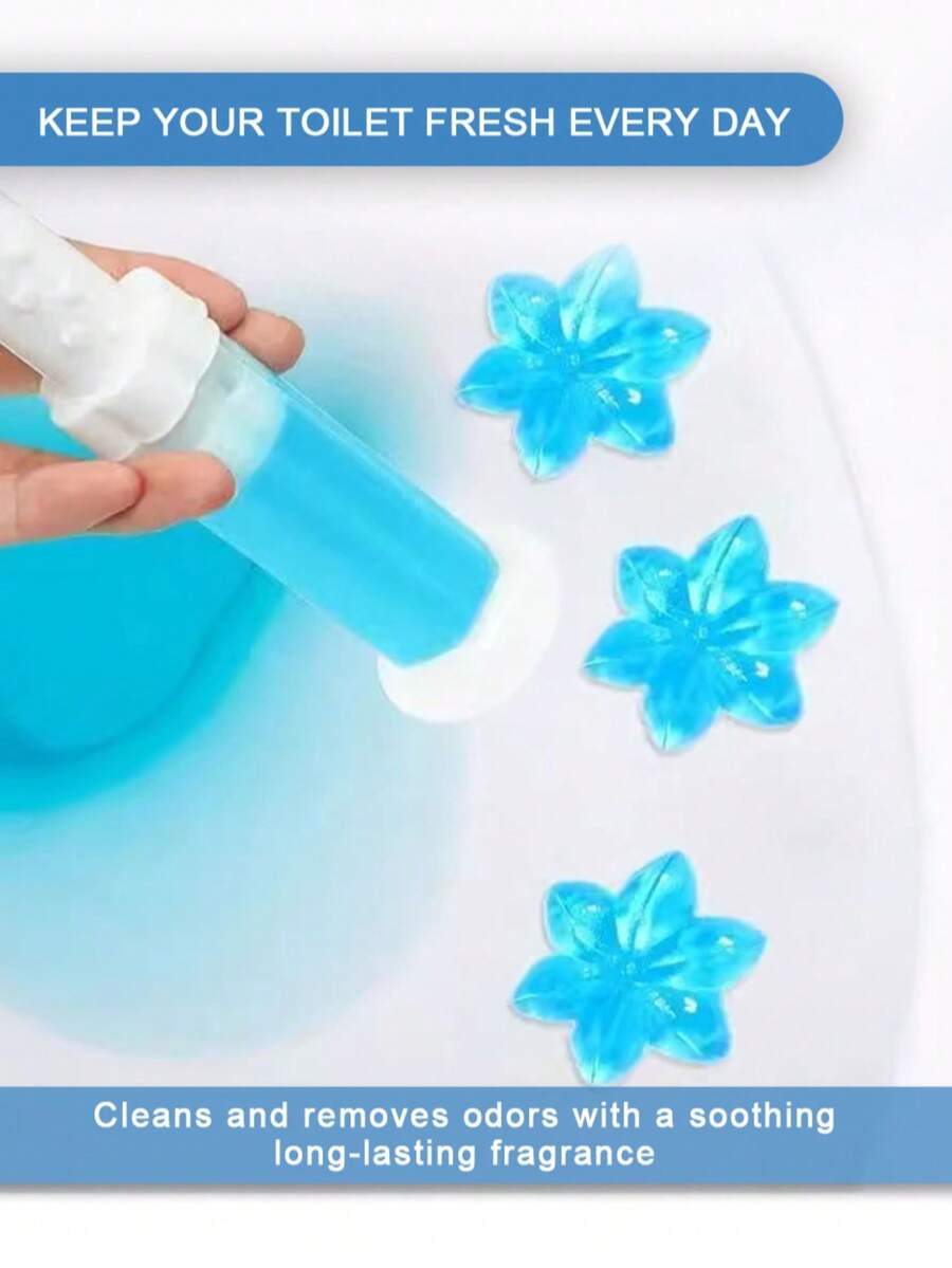 HERB ANGEL Toilet Cleaning Gel, Flower Stamp Toilet Bowl Cleaner, 6 Natural Scents, Automatic Deep Cleaning & Powerful Deodorizer, Long-Lasting Fresh Fragrance, Removes Stains & Odors, Ideal For Toilet & Urinal Hygiene Care - 固體 - 查看 1