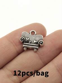 12pcs 17x14mm Sofa Charms Pendant For DIY Jewelry Making Necklace Keychain Phone Chain Bracelet Making Accessories Handmade Craft Making Findings - Sofa - View 11