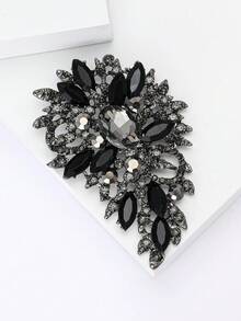 Luxury Crystal Diamond Flower Brooch, Elegant Lapel Pin For Women And Men, Suitable For Formal Occasions, Parties, Gifts - Large Glass (4474) - View 5