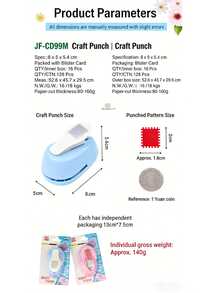 2026 New Model - Best-Selling Model - 1 Piece - DIY Stamp Puncher, Toothed Puncher With Embossing - Multicolor - View 6