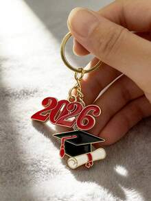 1pc/10pcs 2026 Graduation Keychain, Commemorative Graduation Gift Keyring, Unisex Alloy Oil Drop Graduation Cap Keychain, Graduation Ceremony Souvenir Gift, Backpack/Handbag Pendant, Daily & Holiday Accessory Gifts For Mother, Father, Graduation, And Teacher - Multicolor - View 15