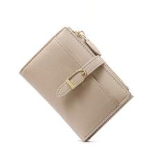 New High-Quality Patchwork Short Elegant Style Women Wallet, High-End Bifold Wallet, Fashionable Minimalist Medium Wallet - Multicolor - View 9