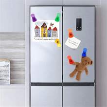 6pcs Magnetic Sealing Clips, Moisture-Proof Fridge Magnet Food Storage Clips, Kitchen Snack Sealing Clips - Multicolor - View 3