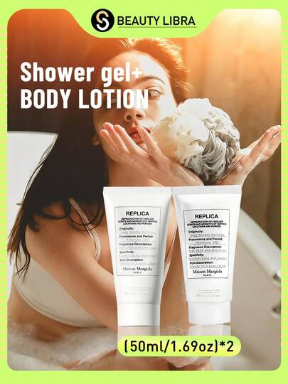 Maison Margiela Mason Margiela Lazy Weekend Body Wash & Body Lotion Set, 50ml, Moisturizing & Nourishing With Long-Lasting Fragrance