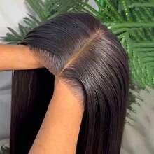 Glueless Straight Lace Front Wig - 5x5 HD Pre-Plucked & Cut Human Hair, Natural Hairline, 180% Density,No Glue 3 Seconds To Wear Glueless Wig - Natural Black - View 4