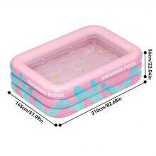 Piscine ronde pliable et gonflable portable - Tailles multiples pour usage familial, convient pour le jardin, les vacances et les fêtes, sans électricité requise, peut accueillir 1 à 3 personnes, design de couleurs vives - B - Voir 10