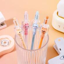 4支/盒 中性笔，许愿熊旋转笔，可爱韩式学生文具多功能简约考试书写笔 - 中性筆 - 查看 8
