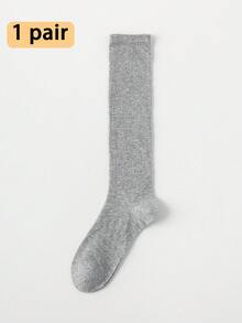 1双女士过膝袜，轻薄学院风修身显瘦袜，适合春夏穿着，可搭配裙子，百搭实用 - 彩色 - 查看 15