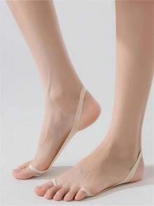 1 Pair Women's Thin Non-Slip Toe Pad Invisible Breathable Low Vamp Foot Protection Pad, Suitable For Summer Women's High Heels, Wide Leg Sandals, Wedge Shoes, Wedding And Graduation Season Shoe Accessories - Light Skin Tone - View 3