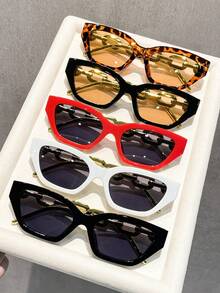 一副复古奢华猫眼不对称眼镜，优雅迷人，女士必备 - 彩色 - 查看 10