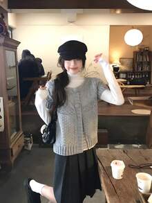 Women Sweaters - Light Khaki - View 5