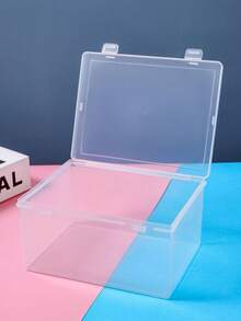 1pc Multi-Functional Transparent Plastic Box - Various Sizes, For Organizing Beads, Crafts, Diamond Painting, Earphones, Cables, Chargers, Small Office Desktop Storage - Clear - View 6