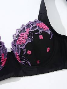 2pcs Sexy Lace Women's Bra With Underwire, Comfortable Lingerie Set - Multicolor - View 7