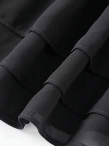Women Pearl Halter Neck Dress Summer Cutout Ruched Backless Layered Mini Dress for Party Beach Club Streetwear - Negro - Ver 9