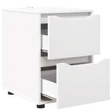 Storage Cabinet White 40 X 48 X 57 Cm Engineered Wood - White - View 5