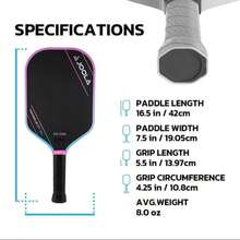 1 JOOLA Perseus 3s Pickleball Paddle - Carbon Fiber Surface, 16mm Polypropylene Honeycomb Core - Textured And High Friction - Suitable For Competition And Daily Training, Fits All Players - Pink - View 2