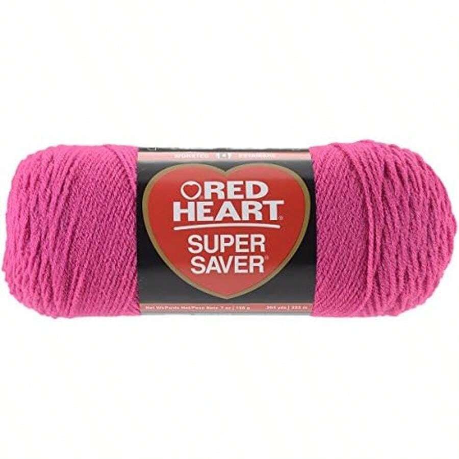 Red Heart Super Saver Yarn - Shocking Pink | SHEIN USA