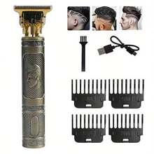 1 pieza Cortadora de pelo eléctrica profesional, Recortadora de cabello para hombres, Afeitadora personalizada de barbería, Herramienta de aseo, Regalo del Día del Padre - Multicolor - Ver 19